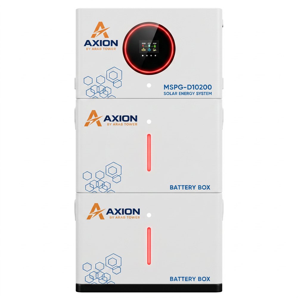 Stacked Lithium Battery Solar Energy Storage System — AXION by Arab Tower