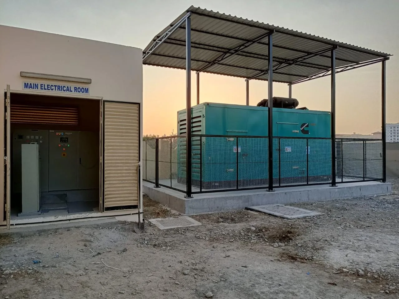 Outdoor canopy generator compound — EHS Fujairah