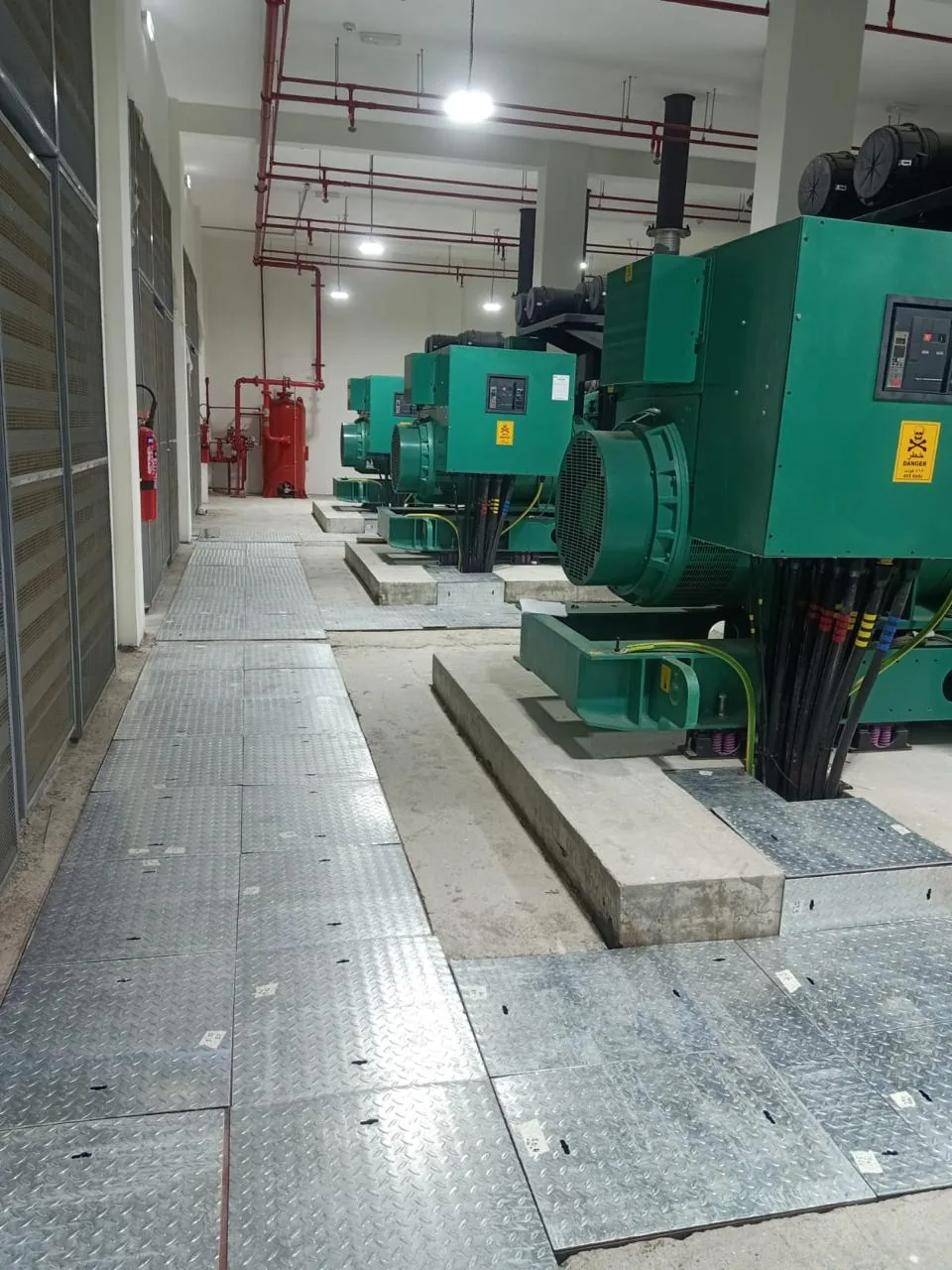 Generator plant room under commissioning