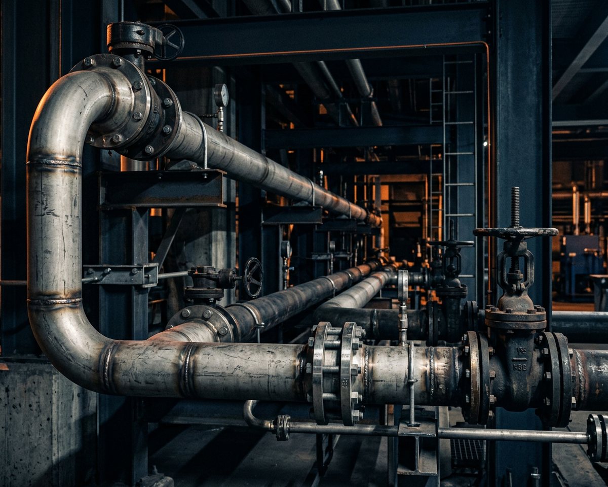 Industrial process and mechanical piping installation