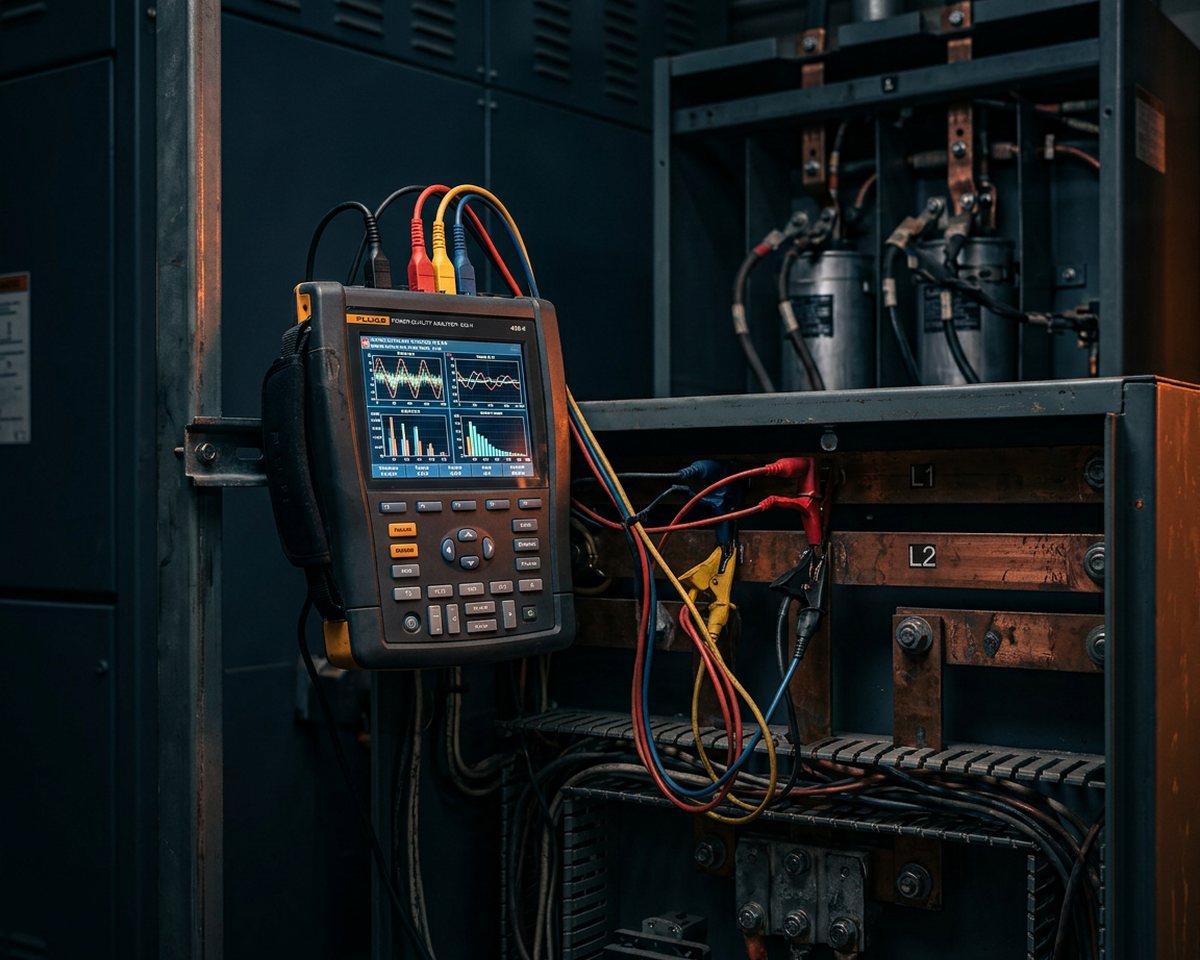 Power quality and harmonic analysis with a power analyzer
